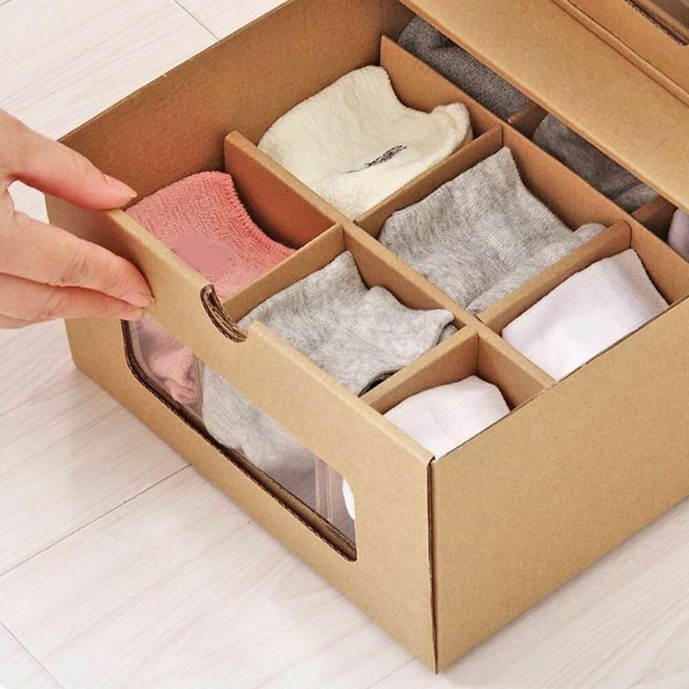 4-typ Lagerung Kasten Schuhkarton Schublade Papier Schuhe Organizer Japan Stil Kombination Schuh Schrank für Männer und Frauen