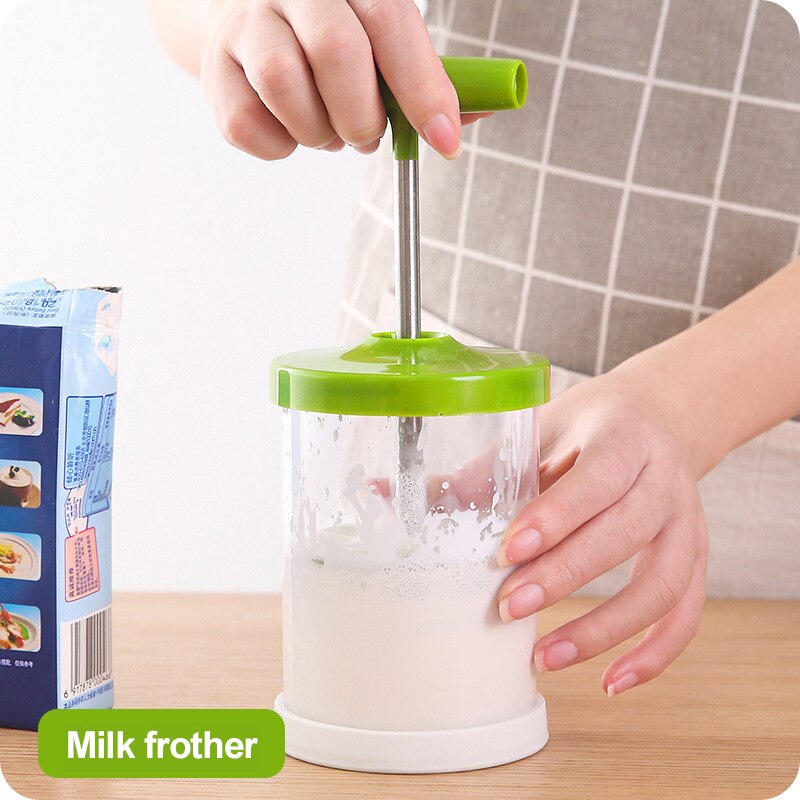 Bakken Handleiding Melk Plastic Frother Koffie Melkschuim Machine Melkschuim Cup Beat Ei Wit Melkschuim Cup Keuken Gadgets
