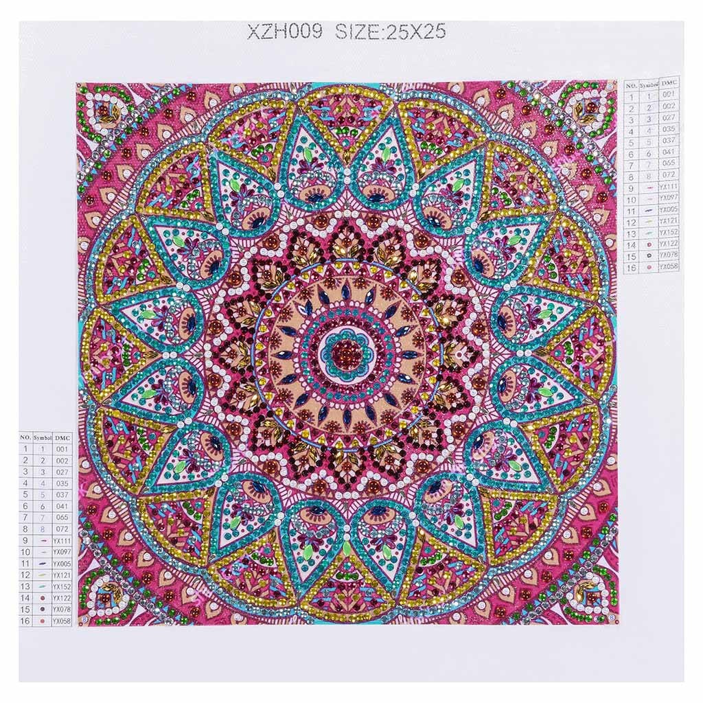 Mandala Flower Special Shape Diamond Painting Modern Pattern Diy 5d Part Drill Cross Stitch Kit Crystal Art Home Decoration #T1P: Default Title