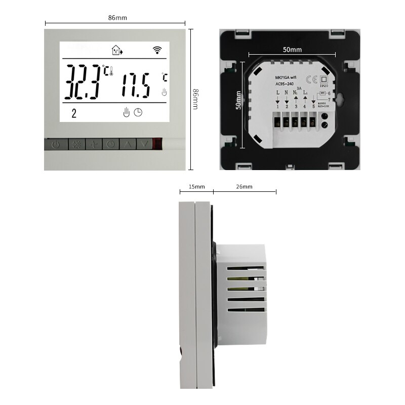 230V 3A 16A Temperature Controller LCD Display Scr... – Grandado