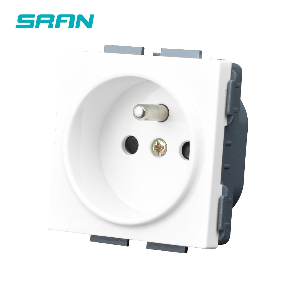 Sran 52*52 Franse Socket, Switch Socket Functie Module Accessoires Geschikt Voor 86Mm * 86Mm Panelen