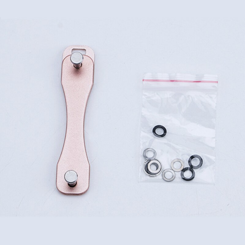 DIY EDC Pocket Sleutel Organiseren Smart Sleutelhanger Portefeuilles Metalen Autosleutels Houder Collector Huishoudster Sleutelhanger Ring Tool: Goud