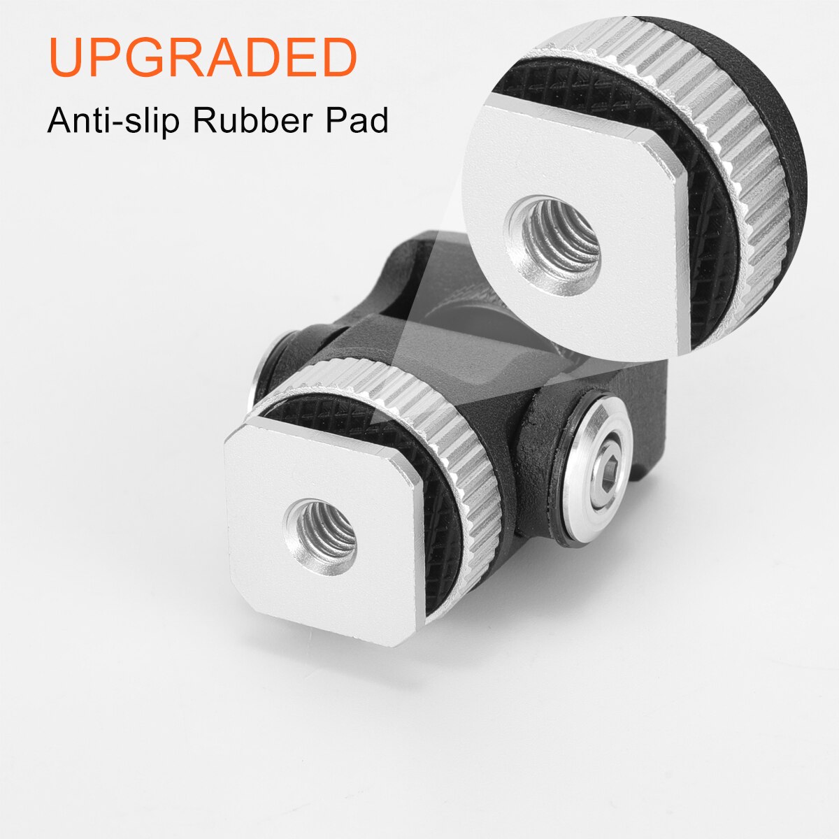 Field Monitor Mount on-Camera Microphone Bracket Stand LED Light Holder Base Adjustable Angle Tilt 175° Swivel 360° w/ Shoe