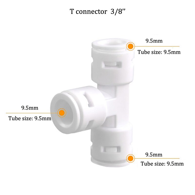 Garden Irrigation System1/4'' 3/8'' interface slip-lock Quick Connector Tee Elbow Straight Adapter Water pipe joint: Burgundy