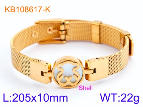 316L Rvs Polsband Armband Voor Vrouwen Beer Shell Armbanden & Bangles Voor Vrouw Party