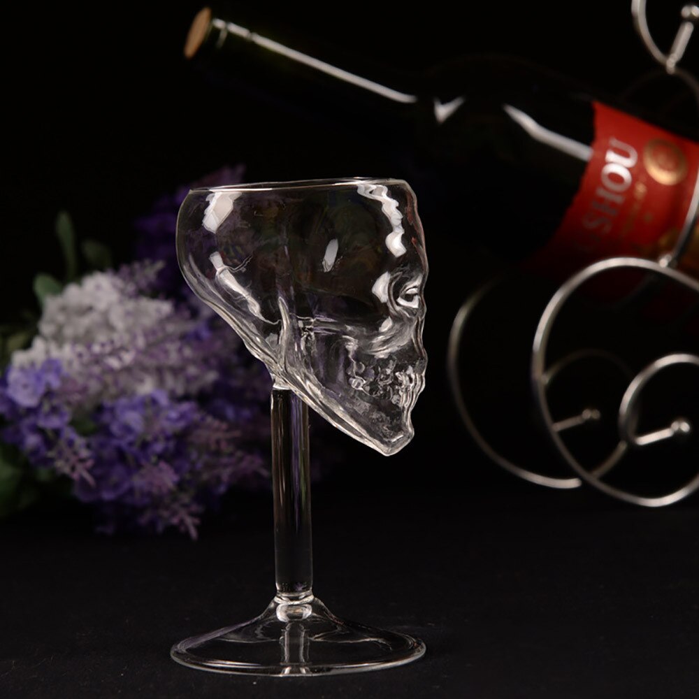 75ml gjennomsiktig ølvin kopp flaske glass hodeskalle kopp rødvin edru skjelett hodeskalle glass kjøkken bar glass  #1209