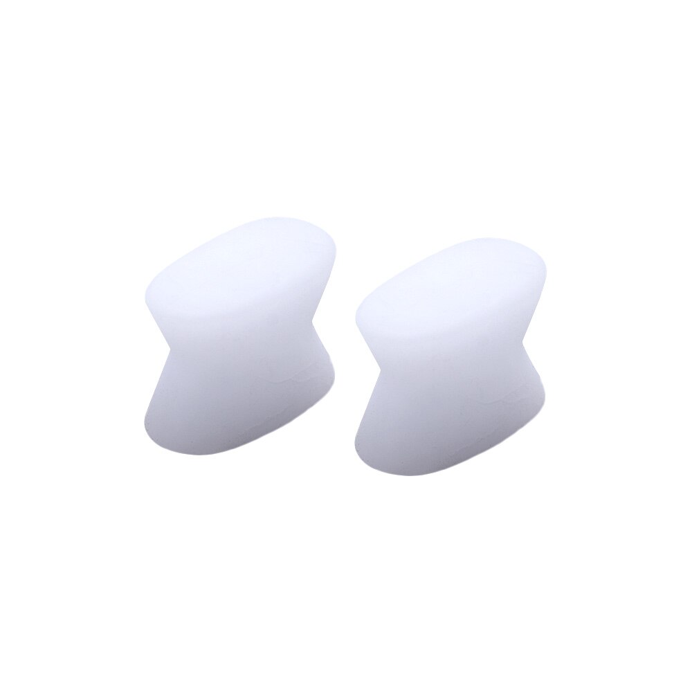 2Pcs Silikon Zehennagel Separatoren Teiler Teller Daumen Valgus Pediküre Corrector Fußpflege Bunion Knochen Daumen Valgus Schutz: White-S