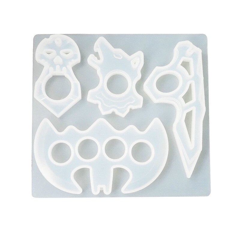 DIY Resin Epoxy Molds Dried Flower Finger Cots Mold Epoxy Resin Molds for Jewelry Handcraft: wolf finger knot