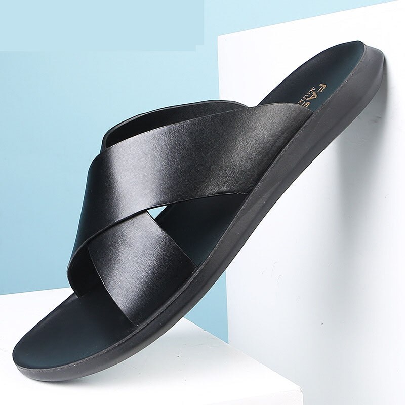 Sandals Men Shoes Summer Beach Gladiator Men's Outdoor Sandals Men Shoes Flip Flops Sandals Flat Large Size: 1 / 6