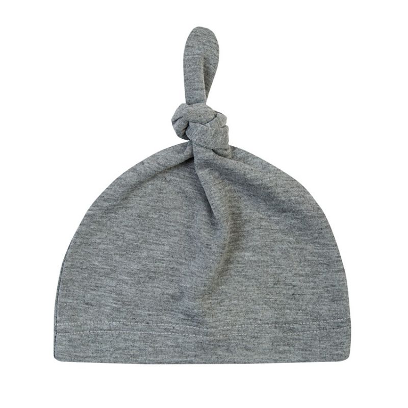 16 Colors Baby Newborn Boys Girls Beanies Caps Cute Toddler Beanie Infant Cotton Knot Sleep Hats Photography Props: Gray