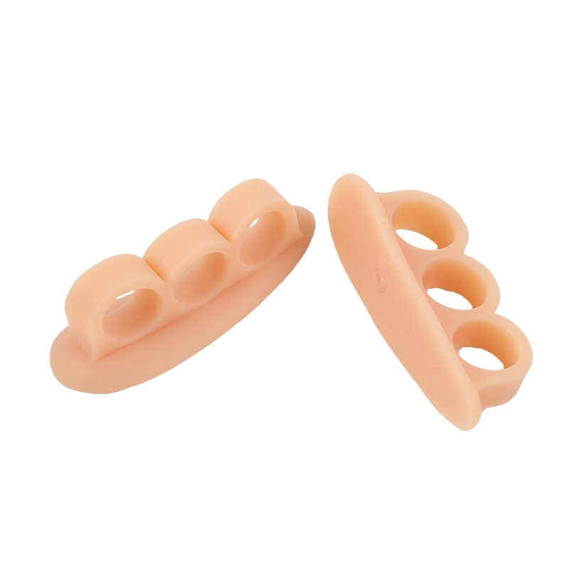 Toe Separator Crest Hammer Toe Claw Mallet Toe Straightener Stretchers Corrector Alignment Bunion 3 Holes Gel Pain Relief