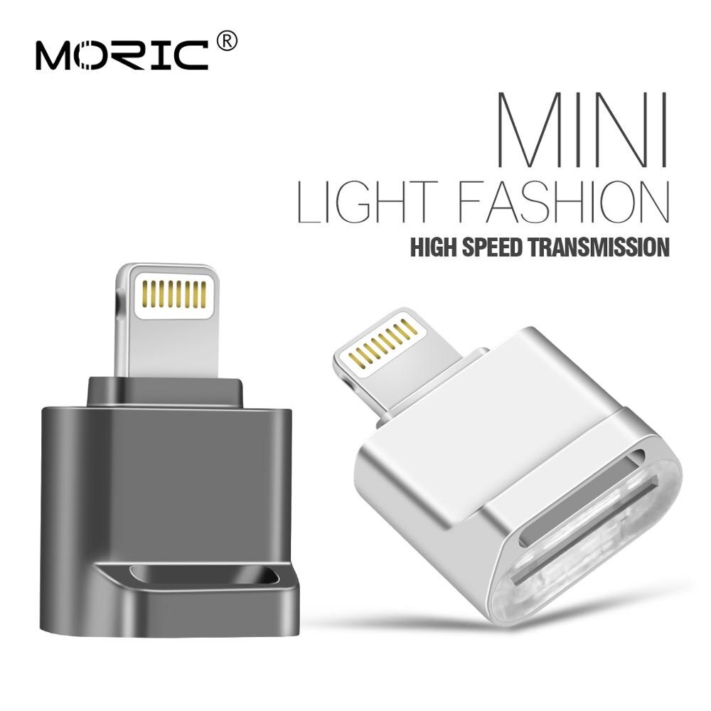 Moric Usb 2.0 Naar Lightning Otg Data Adapter Voor Iphone 12 11 Pro Xs Max Xr X 8 7 6 6S Ipad Tablet Converter Data Sd-kaart U Disk