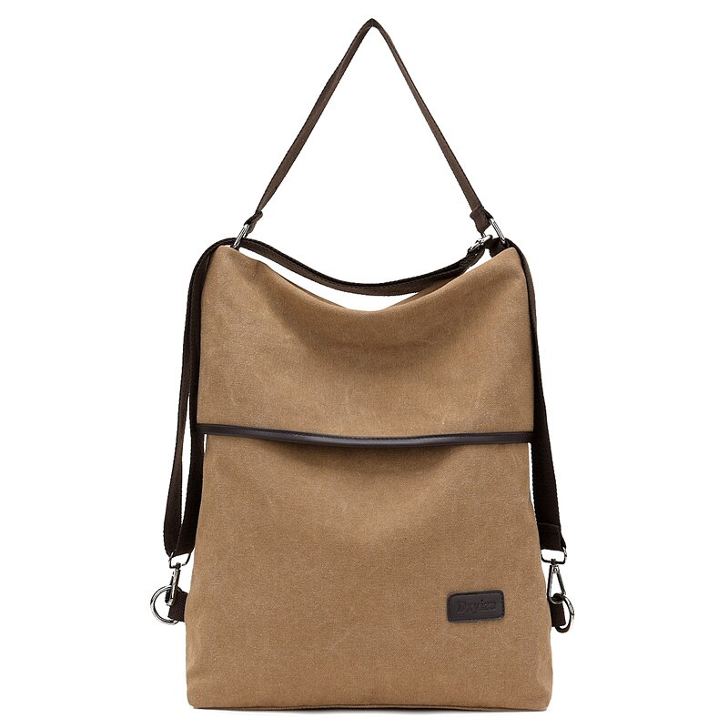 Bolso de lona grande para mujer, bolsa de compras grande, bandolera, bolso de hombro informal, comprador ecológico,: Khaki