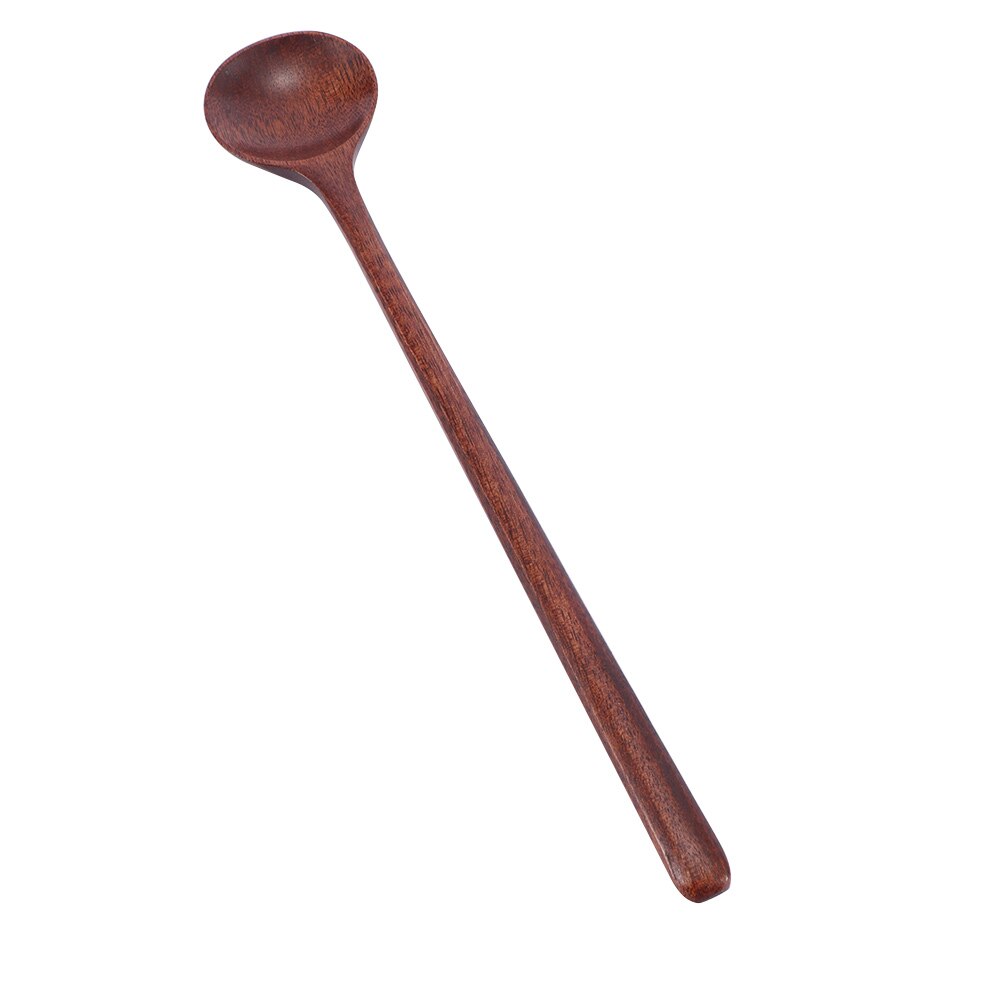 1pc 28cm Long Handle Wooden Spoon Natural Wood Coffee Tea Spoons Lengthening Stirring Spoon