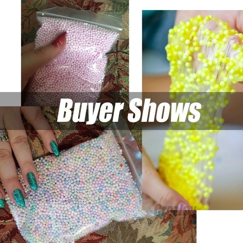 DIY Snow Slime Balls Additives Charms Accessories Foam Slimes Beads Filler Addition For Slime Kit Mud Particles Antistress Toys