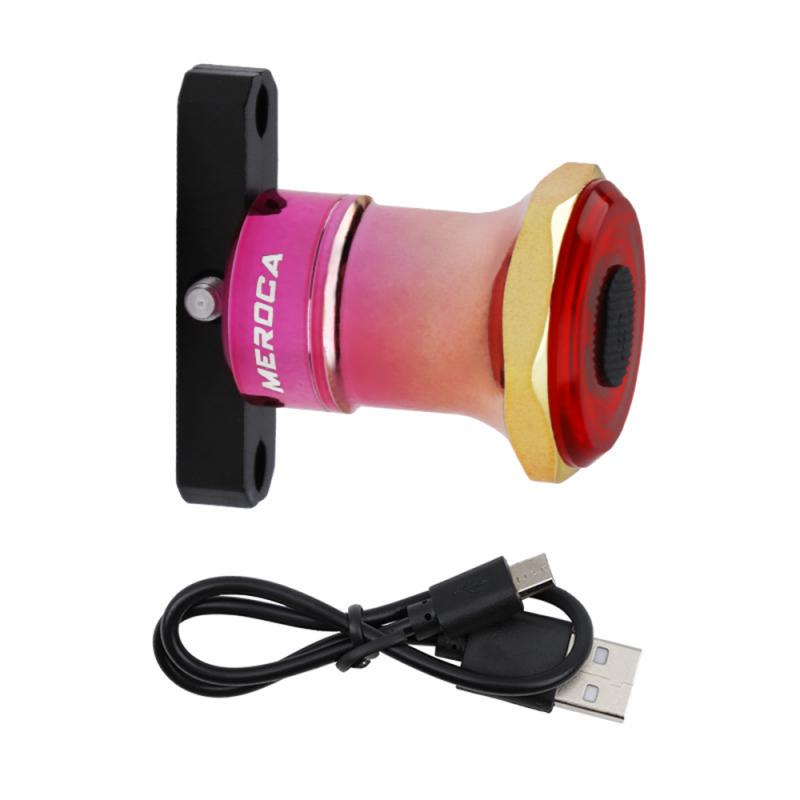 MEROCA-luz trasera inteligente para bicicleta, luces de inducción de freno, recargable, con Sensor para bicicleta de montaña: 06