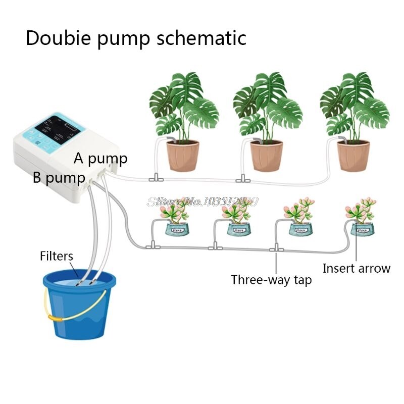 1 ensemble système d'irrigation automatique Intelligent minuterie d'eau solaire alimenté dispositif d'arrosage avec écran LCD étanche directe