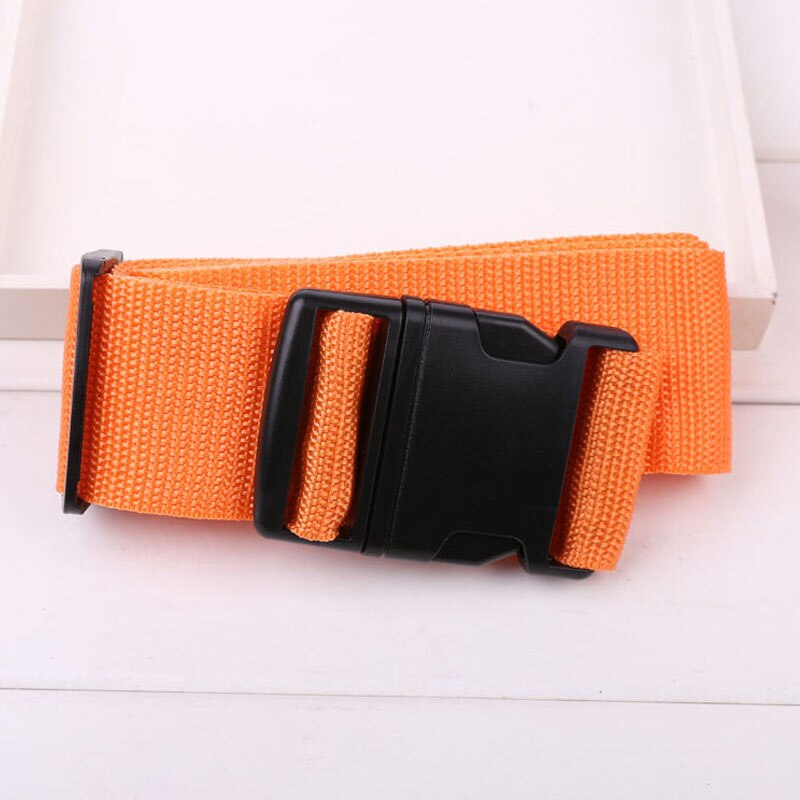 200CM Travel Luggage Strap Adjustable Luggage Belt Packing Strap Lock Suitcase Belt Luggage Protective Strap Baggage Belts Tags: Orange