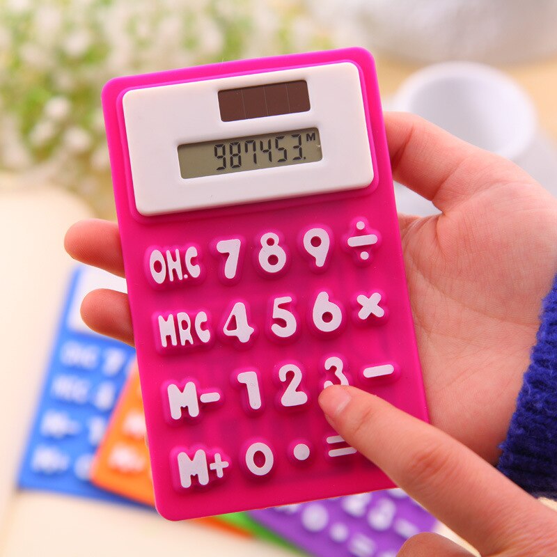 Handheld Silicone Scientific Calculator Foldable Pocket Calculator Solar Calculators Scientific for School Meeting: Default Title