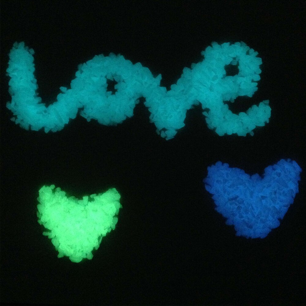Pierres lumineuses fluorescentes, gravier brille dans la nuit, décoration de cour, pavage de jardin, pelouse en pot, ornement d&#39;aquarium