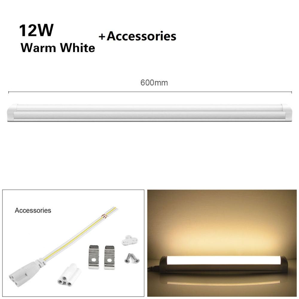 T5 rør lampe led kabinet bar pære 110v-220v 6w 10w led rør pære dekoration hjem skab køkken belysning: 12w varm hvid