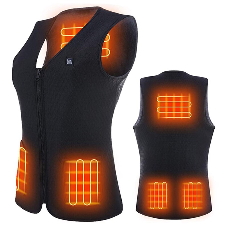 Outdoor Usb Infrarood Verwarming Vest Jas Mannen Vrouwen Winter Flexibele Elektrische Thermische Kleding Vest Vissen Wandelen Vest Sets