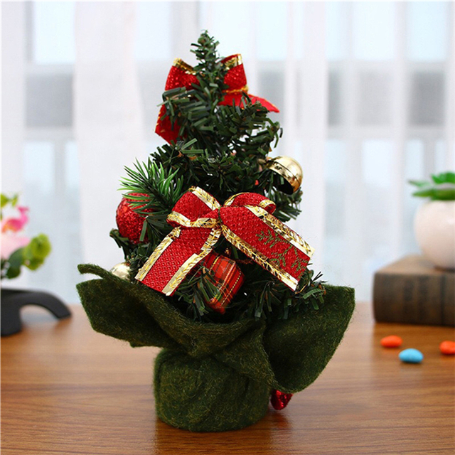20cm Mini Christmas Tree Table Top Christmas Tree Small Desk Xmas Tree Party Decorated Tree For Home Office Christmas Ornament: 6
