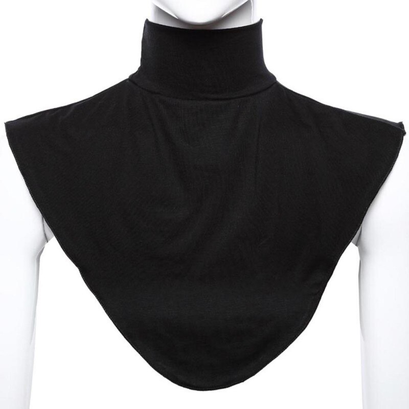 Femmes islamiques Hijab Extensions cou vérifier couverture arrière chemise islamique sous haut Hijab Femme Musulman écharpe: HT0890B