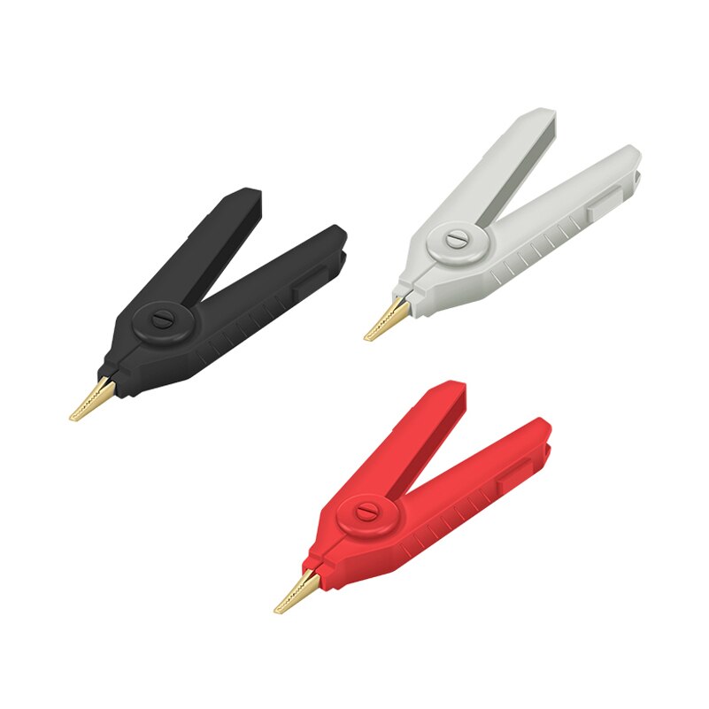 Tkdmr 15 stk alligator kelvin klips kobber gullbelagt lcr test klips klemme