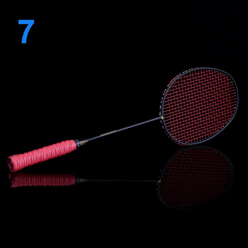 Ultralight 6U Badminton Racket Carbon Portable Free Grips Sports: 7