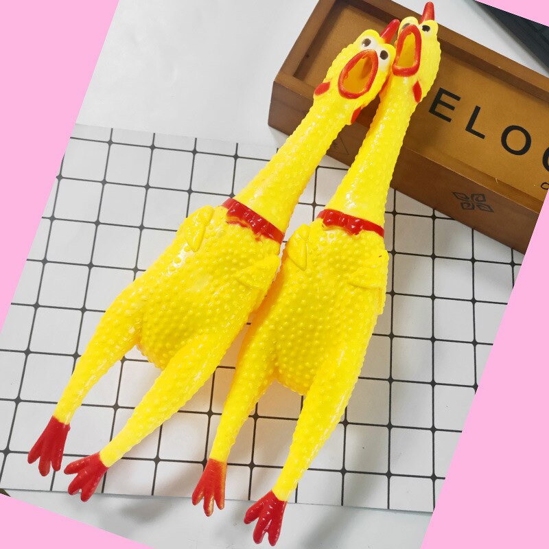 Screaming chicken vent chicken Pets Dog Toys Squeeze Squeaky Sound Funny Toy Safety Rubber For Dogs Molar Chew Toys