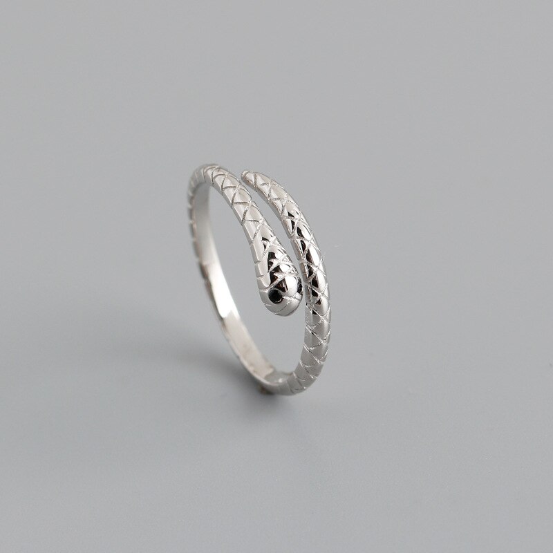 Bague en argent Sterling 925 véritable pour femmes, bijoux fins et minimalistes avec cœur creux, réglable, de fête