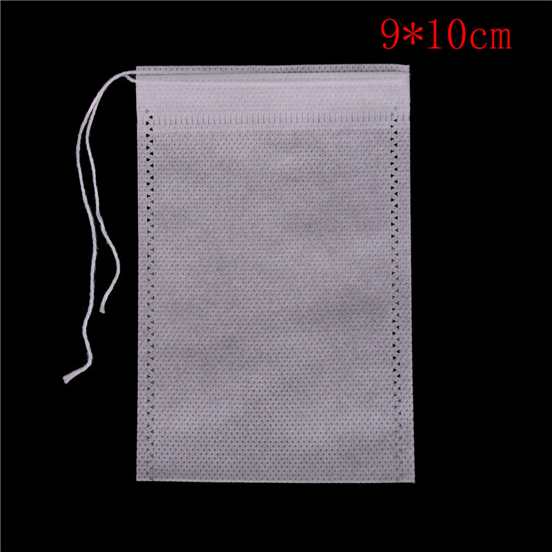 N2HAO-bolsas de té desechables, bolsitas de té vacías con cuerda, bolsa de sellado para té, tela no tejida, papel, 100 Uds.: A6