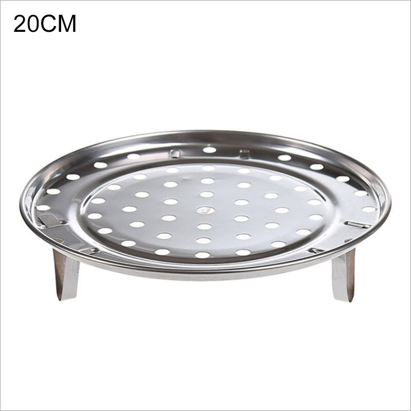 3 Legged Stainless Steel Steamer Shelf Steaming Stand for Food Steaming Baking Roasting Round Rack Dumpling Tray Cooking Tool