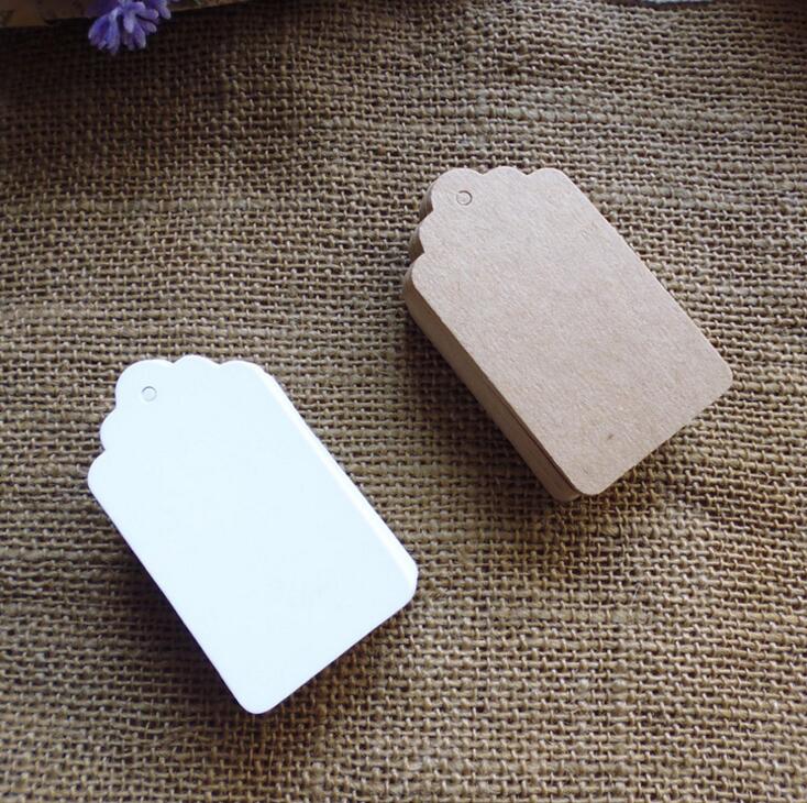 Bruin Kraftpapier Bruiloft Tags Bagage Diy Blank Prijs Hang Tag 100Pcs