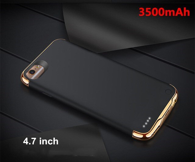 KQJYS zewnętrzny Bank zasilania obudowy ładowarki do iPhone 6 6s 7 8 SE 2020 przypadku baterii przenośny ultra-cienki pokrywa ładowania: Black For SE 2020