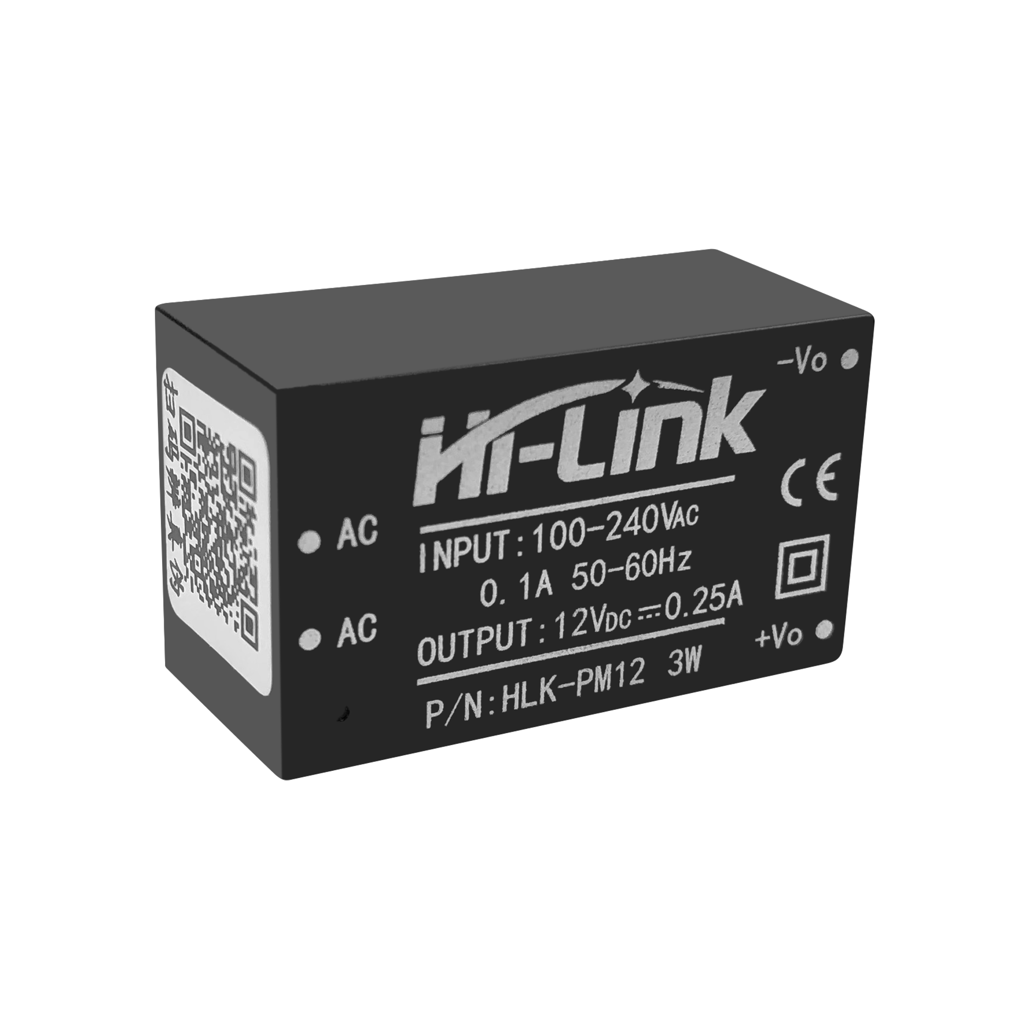 2 unids/lote AC-DC 220V a 12 V 3W super compacto aislado interruptor mini fuente de alimentación módulo HLK-PM12