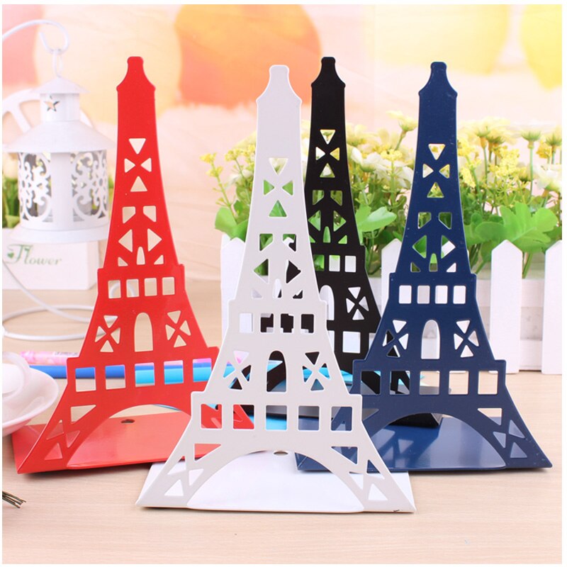 2 pièces/ensemble tour Eiffel étagère grand métal serre-livres support de bureau Stand pour livres organisateur papeterie