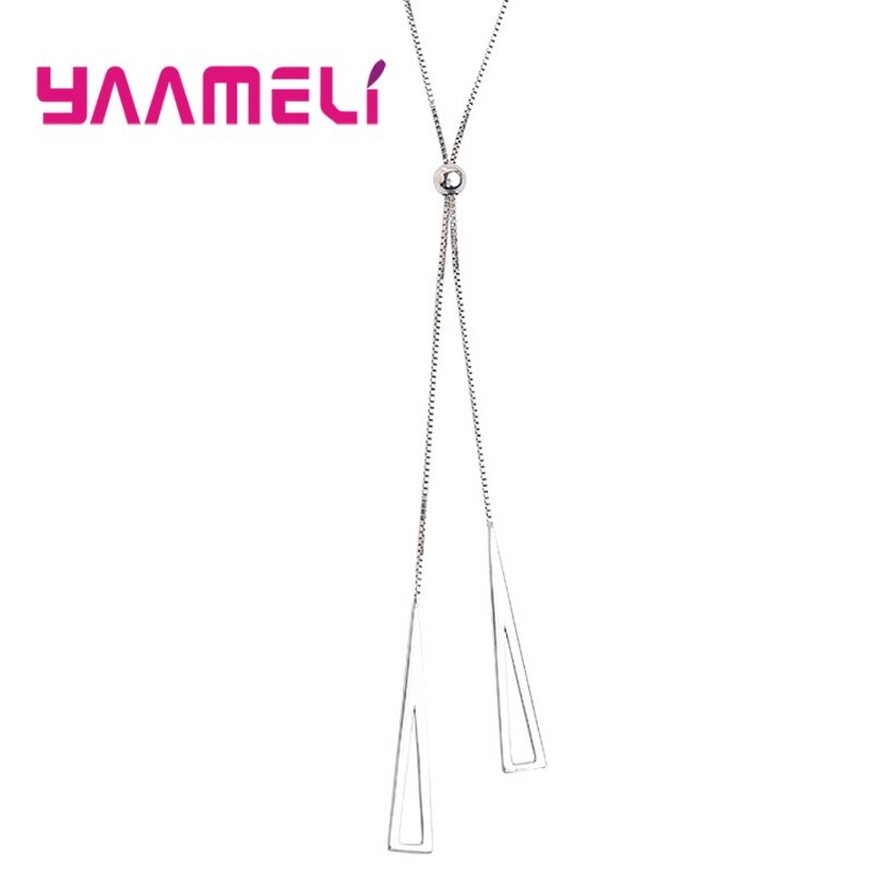 Collar sencillo y auténtico de Plata de Ley 925 para mujer, Gargantilla geométrica a la para de compromiso y boda