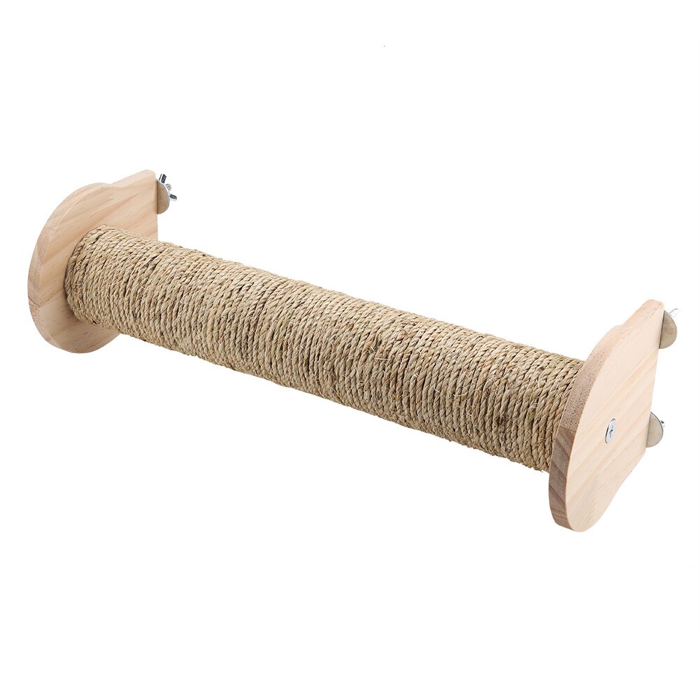 Wooden Natural Durable Cat Scratching Bar Board Post Funny Toy Cat Scratching Column Climbing Frame Solid Wood Column Grab Board