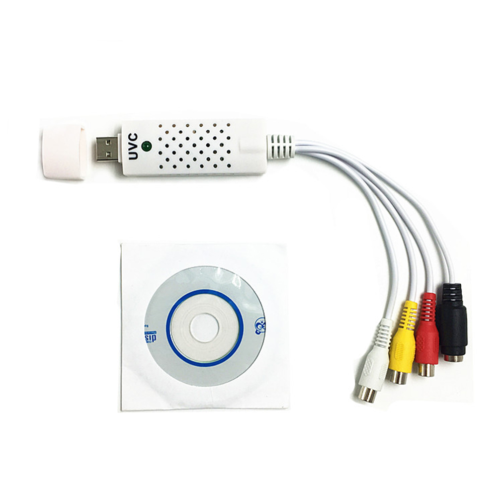 USB 2.0 Video Capture TV DVD VHS Video DVR Capture Adapter Card with Audio Support Win7/8/Vista for Computer/CCTV Camera