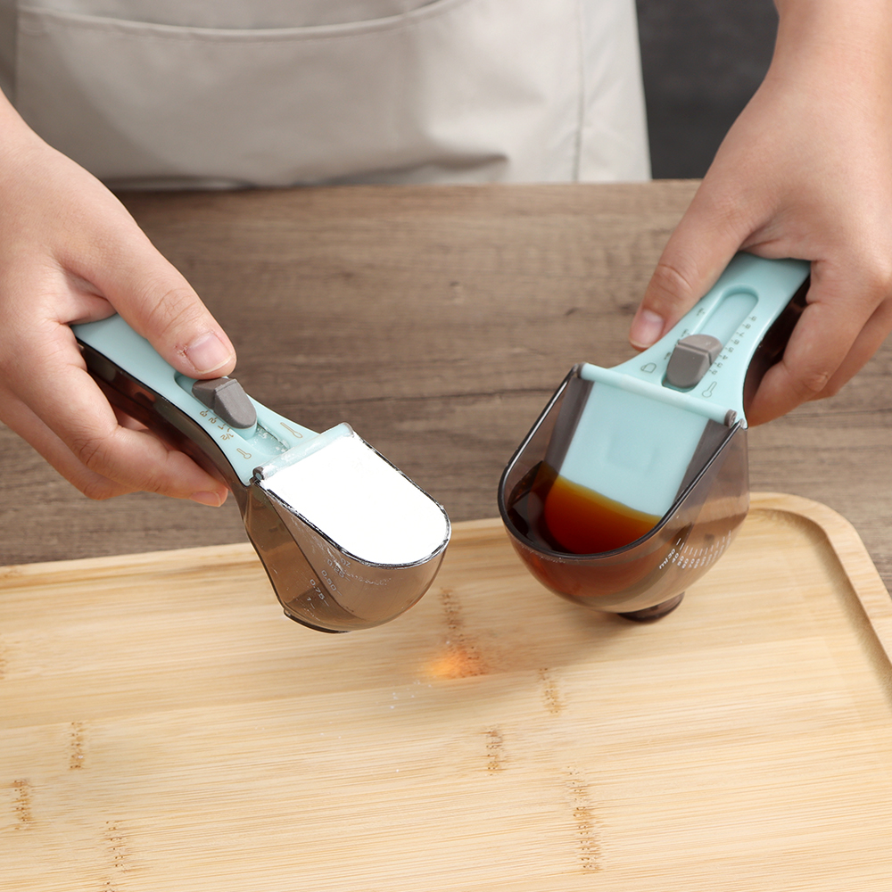 Kitchen Digital Magnetic Adjustable Measuring Spoons Plastic Scoop Spoon With Scale Accessories Worthbuy Baking Digit Cup Tools