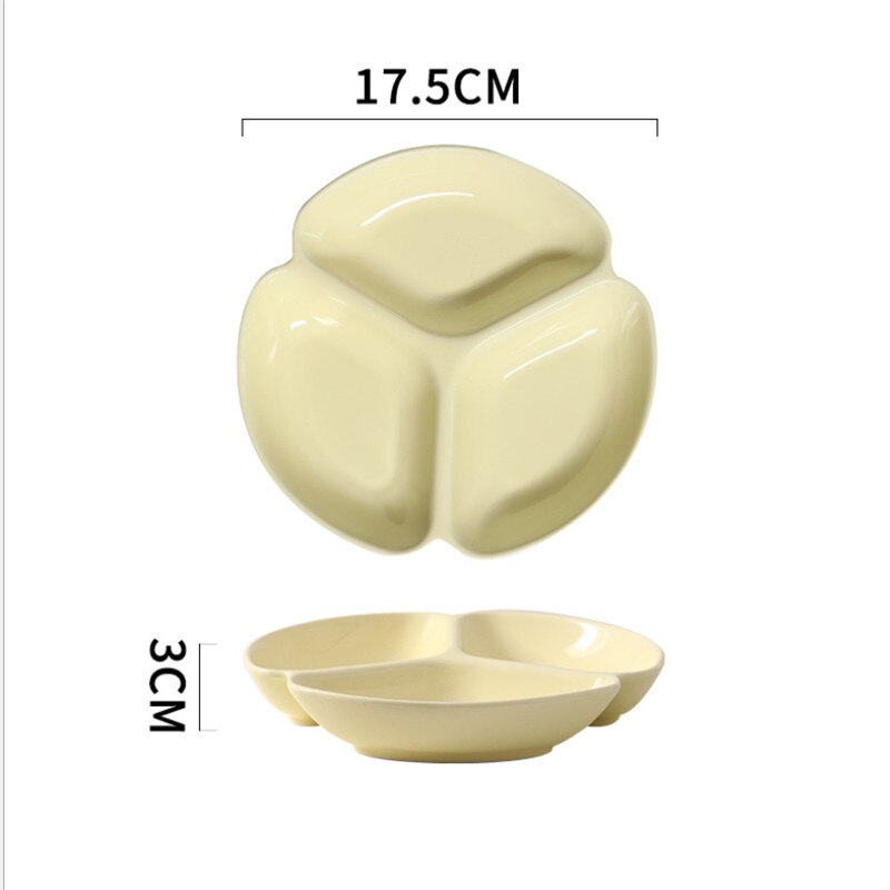 Japanese Ceramic Salad Plate Matte Porcelain Breakfast Dinner Plate Snack Dishes Household Dessert Cake Tray Tableware: 7 inch yellow