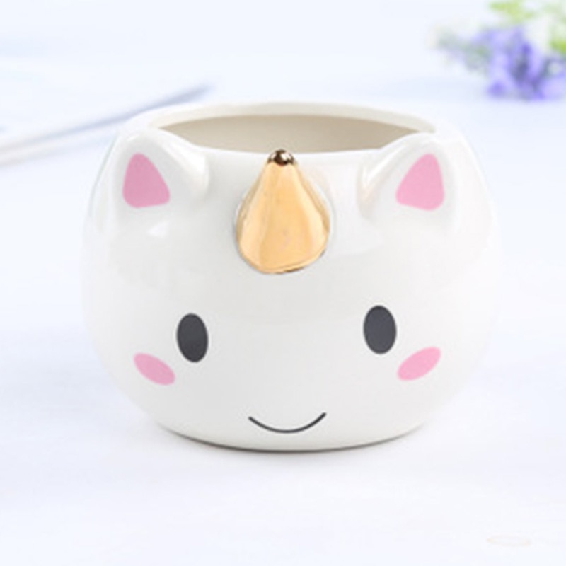 Einhorn Becher 300mL Regenbogen Pferd Einhorn Tassen Tasse Niedlichkeit 3D Einhorn Keramik Kaffee Becher Gold/Kupfer Stereo niedlich Einhorn Tassen