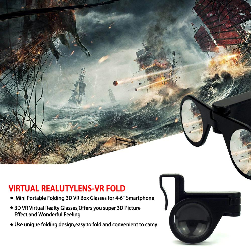 Mini Foldable 3D Virtual Reality VR Glasses for Samsung Galaxy S8 S9 Plus Xiaomi Smartphone 3d Movies 3 D Glass Lens Vrbox Box