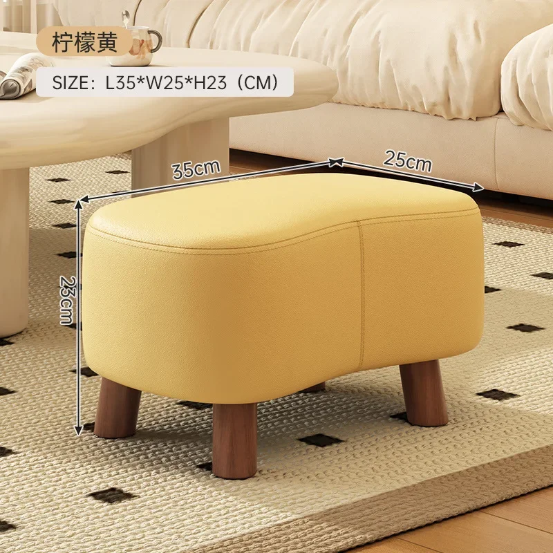 Porche poufs petit tabouret Simple chaussure tabouret salon canapé repose-pieds Table basse petits tabourets doux petite chaise maison tabourets: Kaki