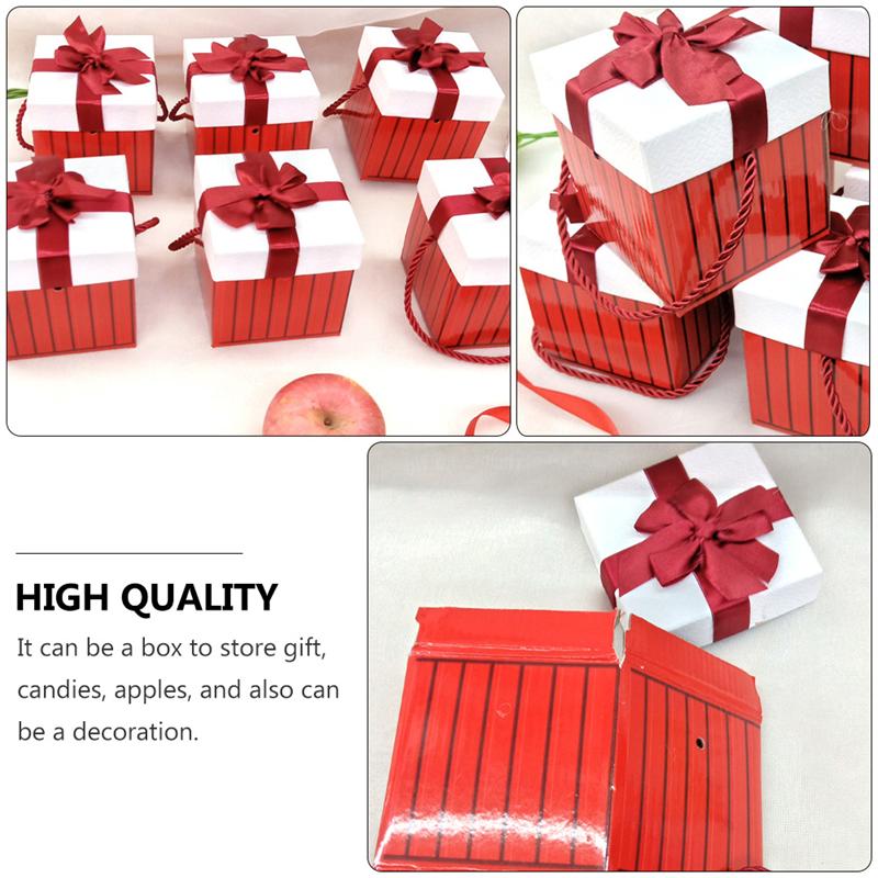 8Pcs Apple Box Premium Stylish Exquisite Box Xmas Packing Box for Xmas