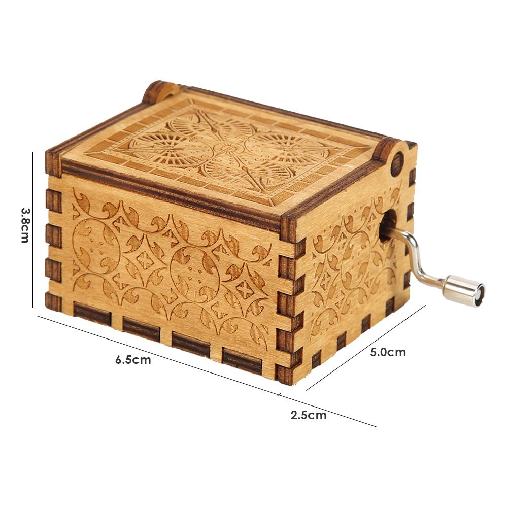 Camera Hand Rock Music Box Wooden Eight-tone Box Birthday and Crafts Decoration Birch Plywood 75x55x40mm