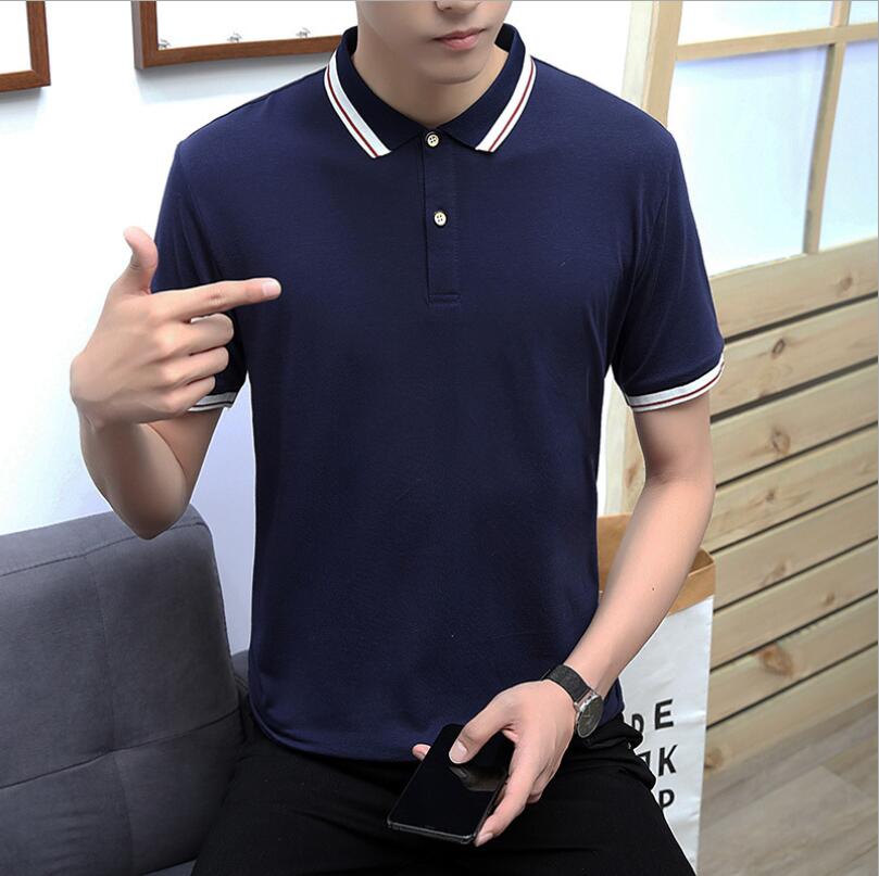 Summer Men Polos Shirt Men Business & Casual solid male polo shirt Short Sleeve breathable shirt Men Clothing