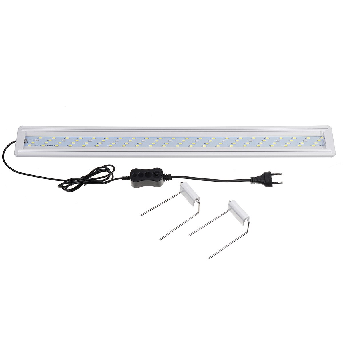 Lámpara para acuario LED para pecera, campana, luz Led para acuario, iluminación con soportes extensibles para pecera de 20-80CM: 60Cm EU PLug